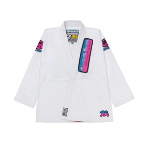 Kimono de Jiu-Jitsu blanc Shoyoroll 450 GSM en coton avec design de patch dégradé, taille régulière unisexe adulte - Product Image 1