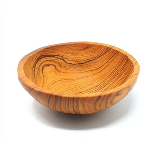 Bol en bois d'acacia massif fait main à prix abordable pour salade, riz, mélange, idéal pour restaurant, bol alimentaire personnalisé pour le déjeuner et le dîner - Product Image 1