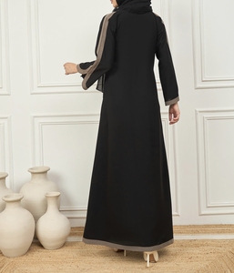 High Quality Beautiful Dubai Women Abaya Traditional Islamic Muslim Clothing & <b>Accessories</b> <b>Floor</b> Length Long Sleeves Front Open - Product Image 6