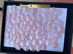 MAHNAJ GEMS Wholesale Bulk Natural Rose Quartz Gemstones Oval Cabochon Loose Stones for Jewelry From JAIPUR RAJASTHAN. - Product Image 3