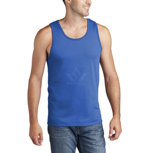 Débardeur de volley-ball personnalisé pour homme, bleu marine, sans manches, col rond, évacuation de l'humidité, séchage rapide, couleur unie, gilet de sport pour adulte - Product Image 2