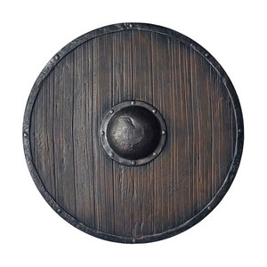 Bouclier Viking Traditionnel en Bois, Design Nordique Fait Main, Idéal pour Costume Historique et Décoration Intérieure - Product Image 2
