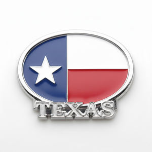 Mapa de Texas, diseño de país, recuerdos, regalos, decoración, emblemas de metal esmaltado personalizados para autos - Product Image 6