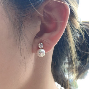 Pendientes Clásicos de Perlas de Agua Dulce de la Reina, Elegantes, de Plata 925 y Chapados en Oro, Redondos, con Luz Intensa, Estilo Moderno para Mujer - Product Image 2