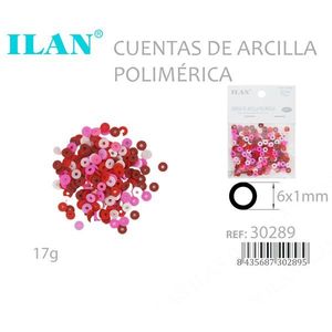 Perline in Argilla Polimerica Ilan 6x1mm Mix Rosa Rosso 17g per Creazione di Gioielli e Artigianato - Product Image 3
