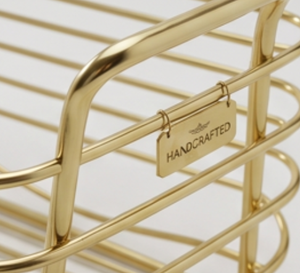 Modern <b>Rectangle</b> Metal Wire <b>Storage</b> <b>Basket</b> With Handles Multi-Purpose Neatening Organizer Stylish Home Accent - Product Image 2
