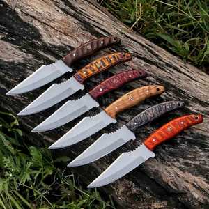 Ensemble de couteaux à steak 6 pièces, manches en os de chameau, lames en acier Damas, manches uniques, cadeaux d'anniversaire, cadeaux de Thanksgiving - Product Image 3