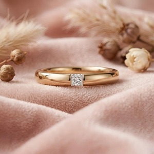 Anillo de compromiso con diamante de laboratorio de corte princesa de diseño moderno, con certificado IGI y claridad VVS para mujer - Product Image 3