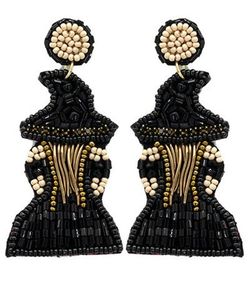 Boucles d'oreilles élégantes multicolores en perles de rocaille, bijoux bohèmes faits à la main pour filles et femmes au meilleur prix - Product Image 2