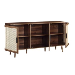 Modern Large 3 Door Wooden Sideboard <b>Cabinet</b> with Ample <b>Storage</b> Solid Wood Buffet for <b>Dining</b> <b>Room</b> Living <b>Room</b> Home Furniture - Product Image 4