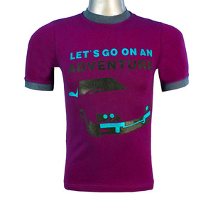 Camiseta de manga corta con cuello redondo para hombre, color marrón, diseño estampado Let's Go On An Adventure, 100% algodón, corte regular, para todas las estaciones - Product Image 2