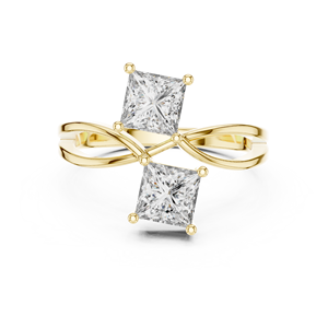 Anillo de compromiso de plata de ley 925 con moissanita talla princesa al por mayor - Proveedor de joyería de fábrica - Product Image 1
