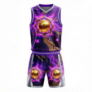 Conjunto de Baloncesto para Cancha: Camiseta sin Mangas y Pantalones Cortos de Tela Refrigerante con Detalles Personalizados del Jugador y Gráficos de Identidad del Equipo - Product Image 5