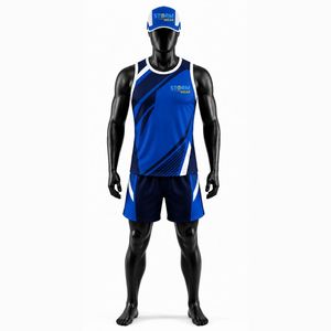 Tenue d'athlétisme personnalisée pour hommes, uniforme d'équipe de course et de terrain, sublimation légère, 2 pièces sans manches, OEM ODM - Product Image 5