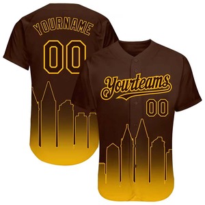 Factory Direct Supplier Customized Player Name Baseball Jersey For Men Own Team Sublimation Design Full Button Softball Shirt - Product Image 3