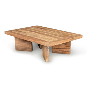 Mesa de Centro de Madera Maciza de Teca Reciclada de Primera Calidad para Exteriores, Diseño Moderno de Alta Gama, Duradera para Apartamentos, Salas de Estar, Hoteles y Hospitales - Product Image 3