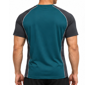 T-shirt de sport léger en polyester et élasthanne pour homme, idéal pour l'entraînement – Vente en gros, fabrication sur mesure pour marques privées - Product Image 2