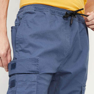 Pantalones Cargo de Lona Rectos Casuales para Hombre, Diseño Personalizado, con Cintura Ajustable con Cordón, Múltiples Bolsillos, Tela de Algodón para Uso Diario - Product Image 5