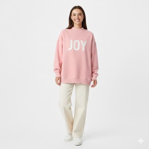 Sweat-shirt à col montant pour femme, impression de logo personnalisé, broderie, respirant, séchage rapide, mélange polyester/coton, manches longues - Product Image 6