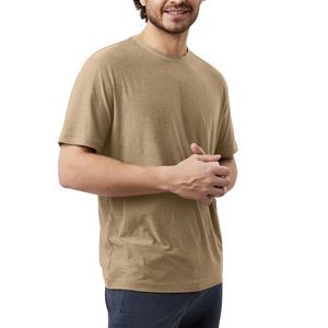Camiseta Personalizada para Hombre, Color Caqui Marrón, Cuello Redondo, Manga Corta, Informal, Transpirable, Ligera, Estilo Urbano, Lista para el Verano - Product Image 4