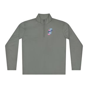 Sweat-shirt unisexe gris à col zippé, manches longues, en polaire douce, décontracté, pour l'extérieur, vêtement de mode et de travail - Product Image 1