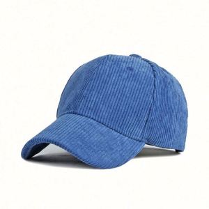 Casquette de baseball unisexe en velours côtelé de haute qualité, en gros, en stock, avec logo personnalisé, motif commun, 6 panneaux, pour l'extérieur - Product Image 2