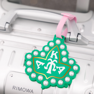 Pink Green 20 Pearls Luggage Tag <b>for</b> Women Decorative Beaded <b>Suitcase</b> Identification Label Travel Bag <b>Accessory</b> with Elegant - Product Image 1