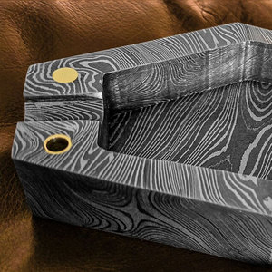 Cendrier en acier Damas de qualité supérieure, design artistique, durable, résistant à la chaleur, pour cigares et cigarettes - Product Image 2