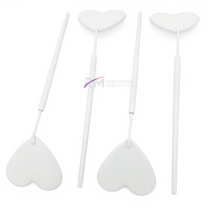 Miroir professionnel pour extensions de cils, forme cœur, blanc, revêtement poudré, miroir pour cils - Product Image 6