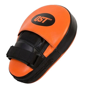 PU Leather Boxing <b>Focus</b> <b>Pads</b> Curved Strike Target Hand Held Training Mitts Professional Coaching Equipment OEM Custom Logo - Product Image 5