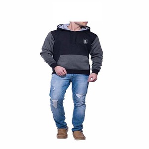 Sweat à capuche décontracté d'hiver personnalisé avec broderie, en polyester/coton épais, style streetwear avec cordon - Product Image 2