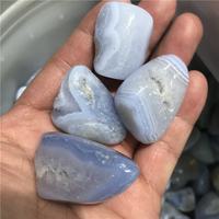 Venta al por Mayor de Piedras de Ágata Azul de Calidad, para Decoración, Esferas de Cristal, Gemas Naturales para Joyería