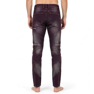 Pantalones Vaqueros de Mezclilla para Hombre, Color Personalizado, Lavado a la Piedra, Corte Recto, Largos, con Empalmes, Casuales, Transpirables, de Peso Medio, para Primavera - Product Image 2