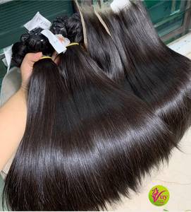 วิกผมแท้สีดำแบบตรง ยี่ห้อ VuyHair รุ่นขายดีที่สุด  แบบไม่ต้องใช้กาวติด  พร้อมเชือกผูกผม HD/Lace Closure  แบบเย็บสองชั้น - Product Image 2