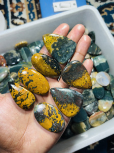 Ocean Jasper Cabochon อัญมณีหลวมกึ่งมีค่างานแฮนด์เมดผิวเรียบ - Product Image 2