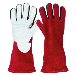Gants de soudage TIG en cuir de vachette renforcé et cuir croûte, résistants à l'abrasion, pour la lutte contre les incendies et le barbecue - Product Image 5