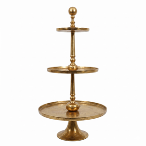 Gold Metal Cake Stand Multi Layer Round Shape Dessert Display Serving Tray For Parties Cupcake Holder Serving Tray For Parties - Product Image 6