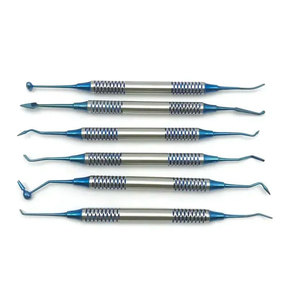 Kit de 6 spatules dentaires manuelles en composite, plaquées titane, réutilisables, légères, pour une précision optimale - Product Image 3