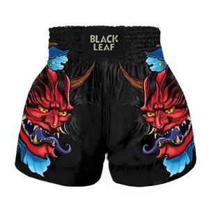 Pantalones Cortos de Boxeo Tailandés Premium, Diseño Personalizado, Fabricante OEM, Logotipo Frontal Bordado a Todo Color, para Adultos, 100% Poliéster, Secado Rápido - Product Image 4