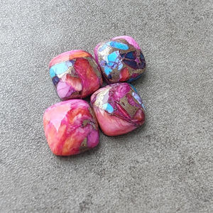 Auténtica Turquesa Rosa Espinosa Calibrada en Forma de Cojín para Joyería, Todos los Tamaños Disponibles al por Mayor - Product Image 2