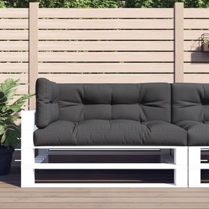 Coussin de palette d'extérieur 100 % polyester anthracite, lot de 3 - Product Image 1