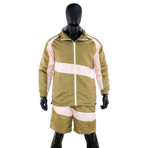 Custom <b>Men's</b> Windbreaker <b>Jacket</b> Set With Shorts Turn-down Collar Quick Dry Polyester Casual <b>Summer</b> Wear Sets Oem Nylon Sets - Product Image 3