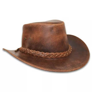 Sombrero de equitación de cuero con elegante acabado de cuero para montar a caballo 2026 - Product Image 1