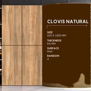 กระเบื้องลายไม้แกะสลักเนื้อนุ่มสีครีมจากฝรั่งเศสขนาด600x1200สไตล์ไม้ระเบียงร้านอาหารกระเบื้องพื้นผิวกันลื่นทนต่อการสึกหรอ - Product Image 3