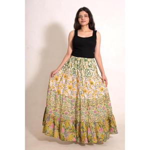 Cotton <b>Patchwork</b> Printed Handmade Bohemian Maxi <b>Skirt</b> Long Festival <b>Skirt</b> Women's Indian Fashion - Product Image 4
