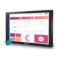 Pantalla Industrial de 18.5 Pulgadas con Interfaz Capacitiva Proyectada Multipunto, Carcasa Metálica, Monitor VESA