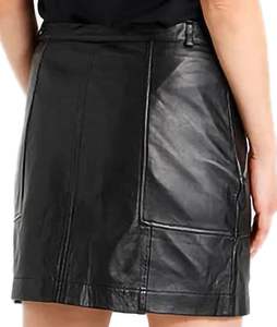 Jupe en cuir respirante la plus vendue, taille normale, mini-jupe décontractée pour femme, étiquette personnalisée OEM - Product Image 4