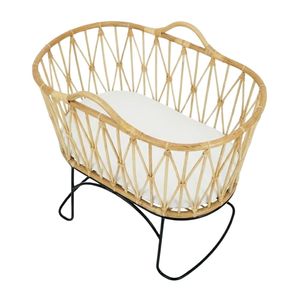 Hot Sale Boho Rattan Baby Crib High Quality Toddler Furniture Nursery Room Wholesale Factory Price Cheap Sustainable <b>Bed</b> - Product Image 2