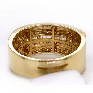 Bague d'éternité de luxe en or jaune sertie de diamants ronds pour femme, bijoux de mariage - Product Image 3