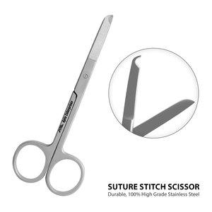 Kit de ciseaux à suture manuels en acier inoxydable de qualité chirurgicale (Grade O/R) pour la pratique chirurgicale, les étudiants en médecine et la formation infirmière - Product Image 4